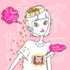iPad Photoshop落書き66日目 GUCCIのTシャツを着た女の子のイラスト